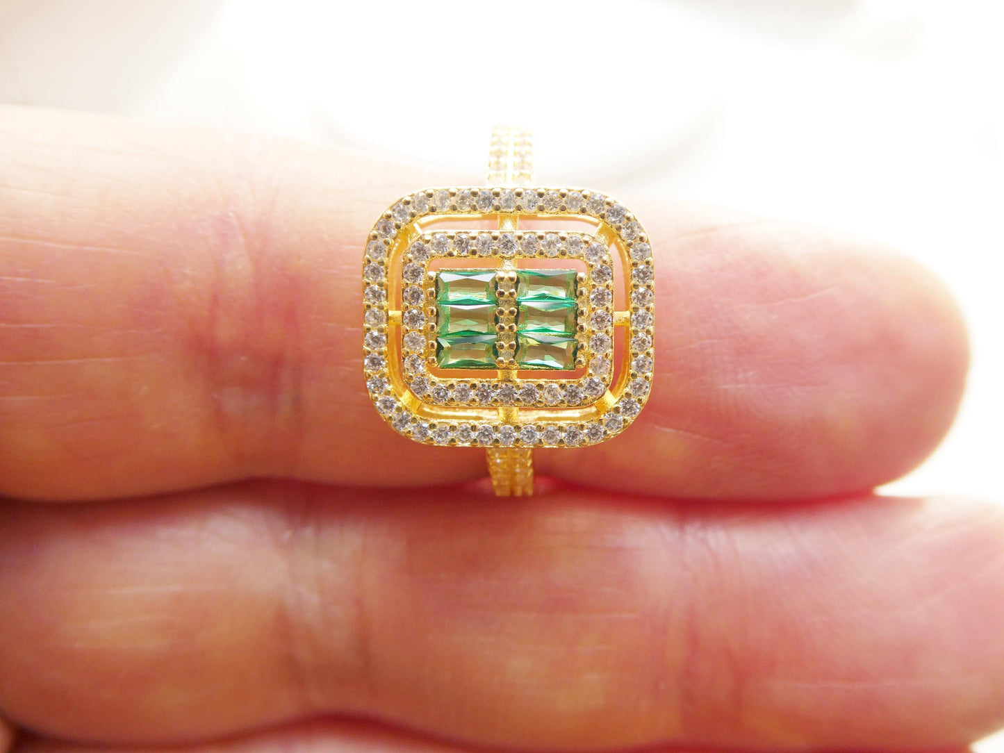 real 925 sterling silver over 14 yellow gold ring