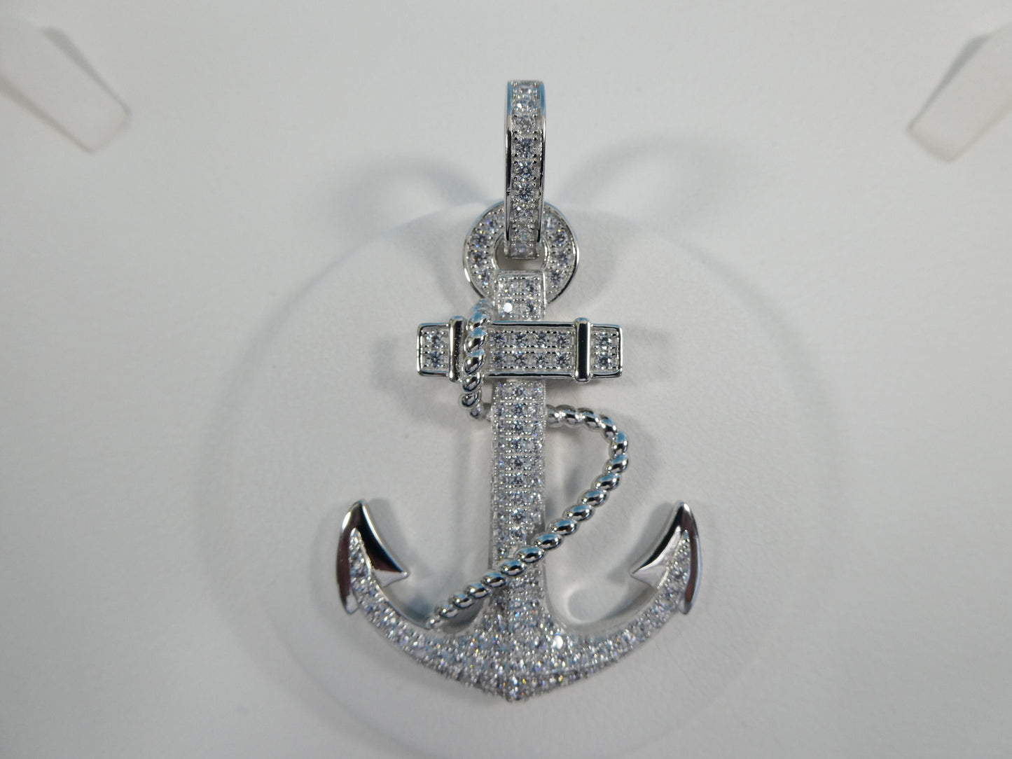 real solid 925 sterling silver large anchor pendent