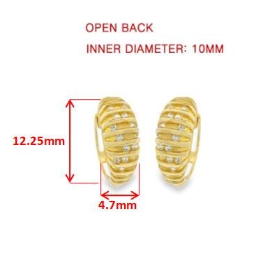 Real 10k Solid Yellow Gold Designer Earrings
