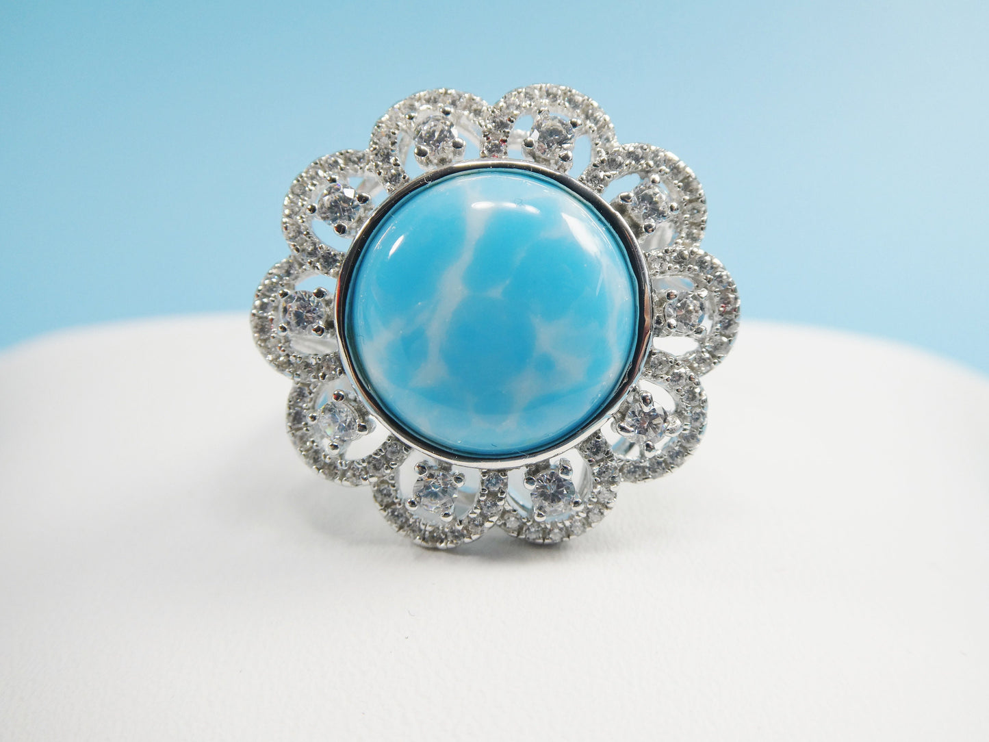 turquois ring real 925 sterling silver