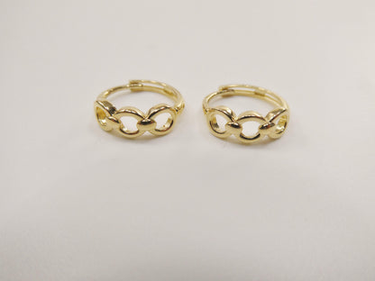 Real 10k Solid Yellow Gold Designer Hoop Huggie Earrings