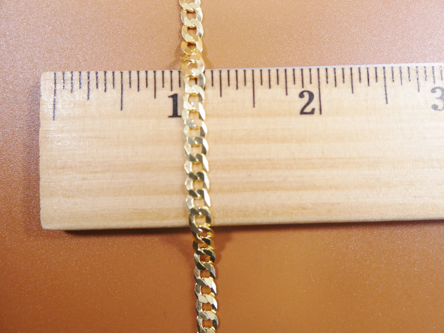 Gold Tone Ankh Cross Pendant: Sterling Silver Cuban Chain
