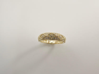 Real 10k Solid Yellow Gold Women's Classic Ring