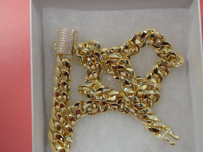 18k Gold Filled Monaco Necklace Choker Necklace 10mm 18" 20" 24" Length