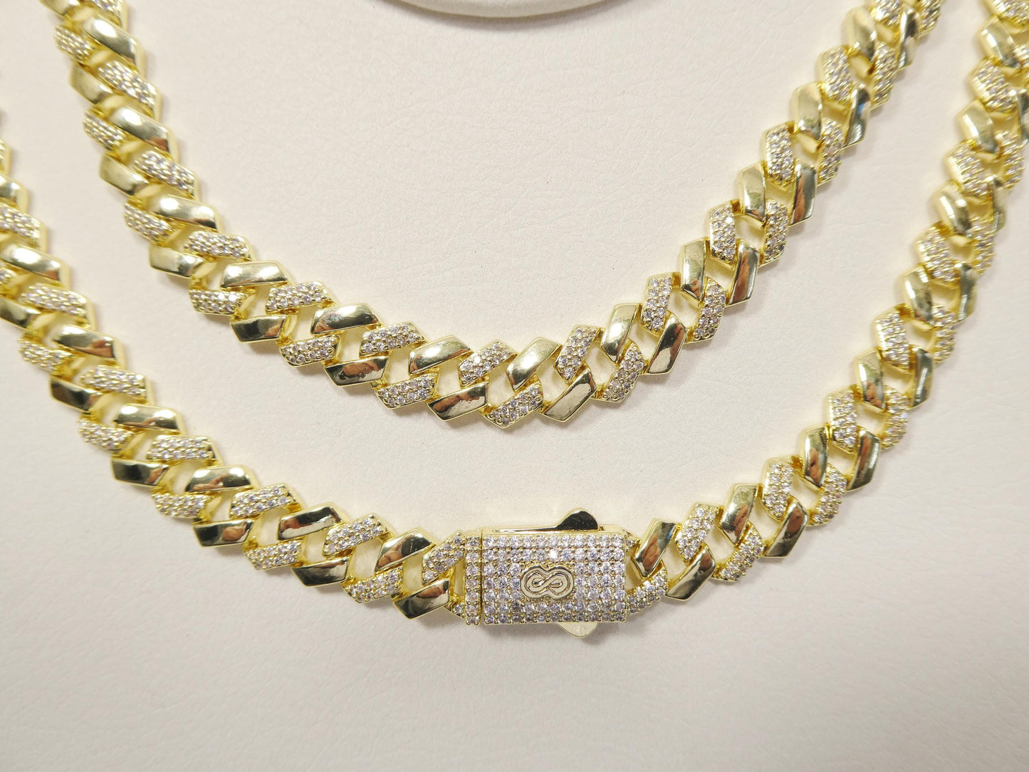 monaco cuban necklace 14k gold filled 9mm