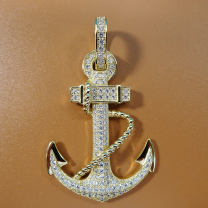 Real Solid 925 Sterling Silver Large Anchor Pendent