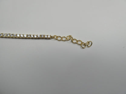 925 Sterling Silver 5 Inch Plus Baby ID Bracelet Extension Yellow Gold Color