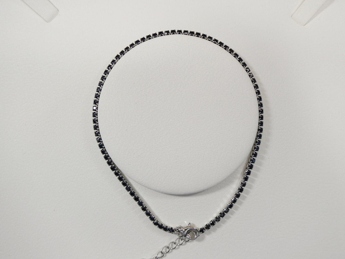 anklet bracelet with extension tennis bracelet real 925 sterling silver