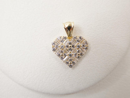 10k Real Solid Yellow Gold 16 Inch Chain & Heart Pendent Set