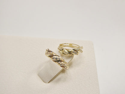 Real 10k Solid Yellow Gold Designer Earrings