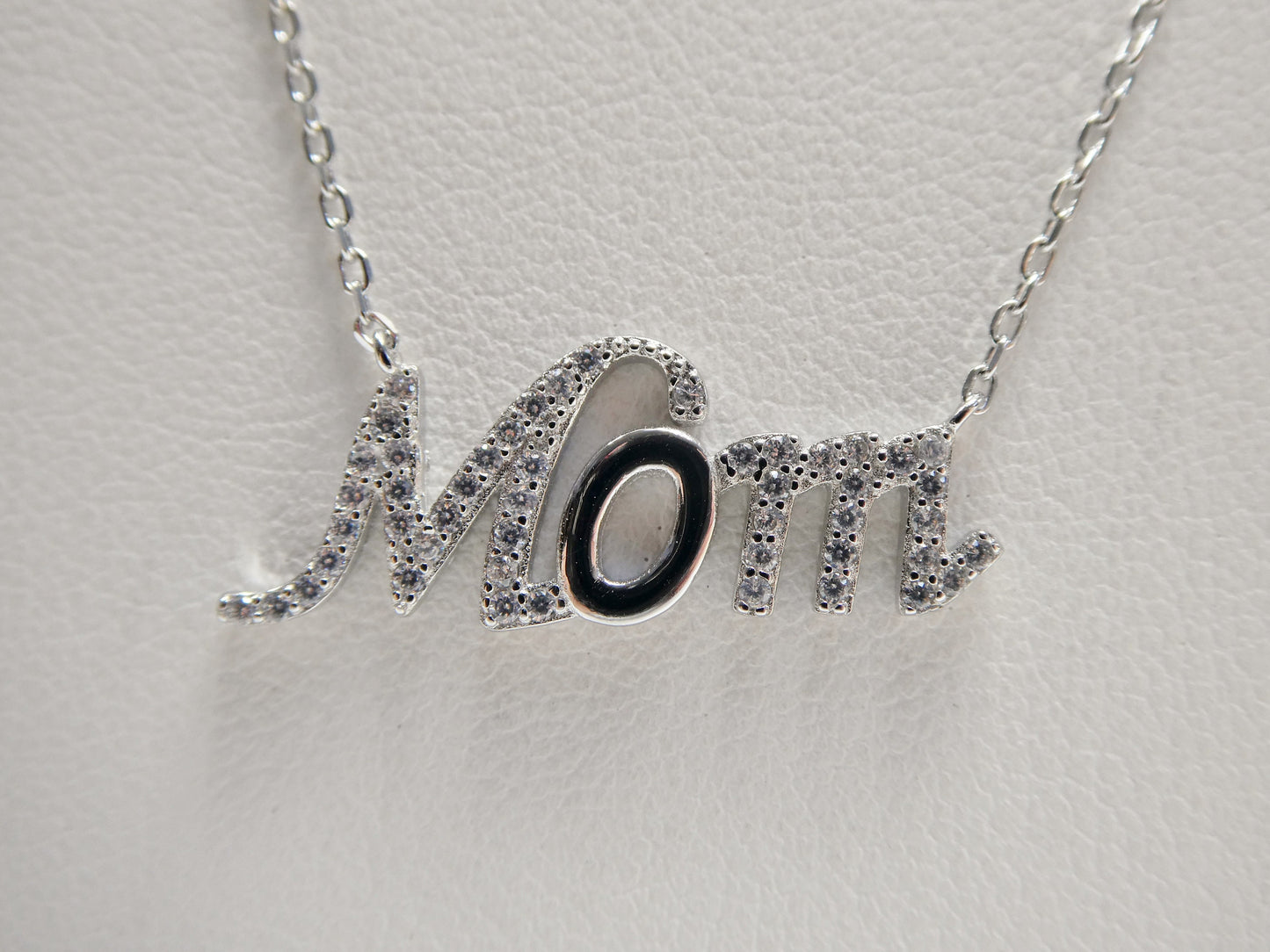 16 inch plus two inch extension real 925 sterling silver mom necklace