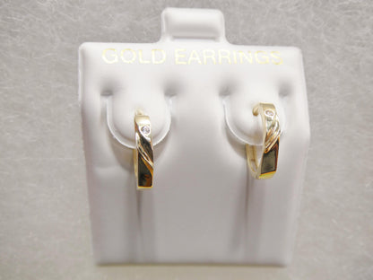 Real 10k Solid Yellow Gold Designer Earrings