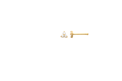 14k Real Solid Yellow Gold Triangle Nose Ring