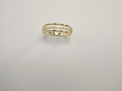 Real 10k Solid Yellow Gold Women's Classic Ring