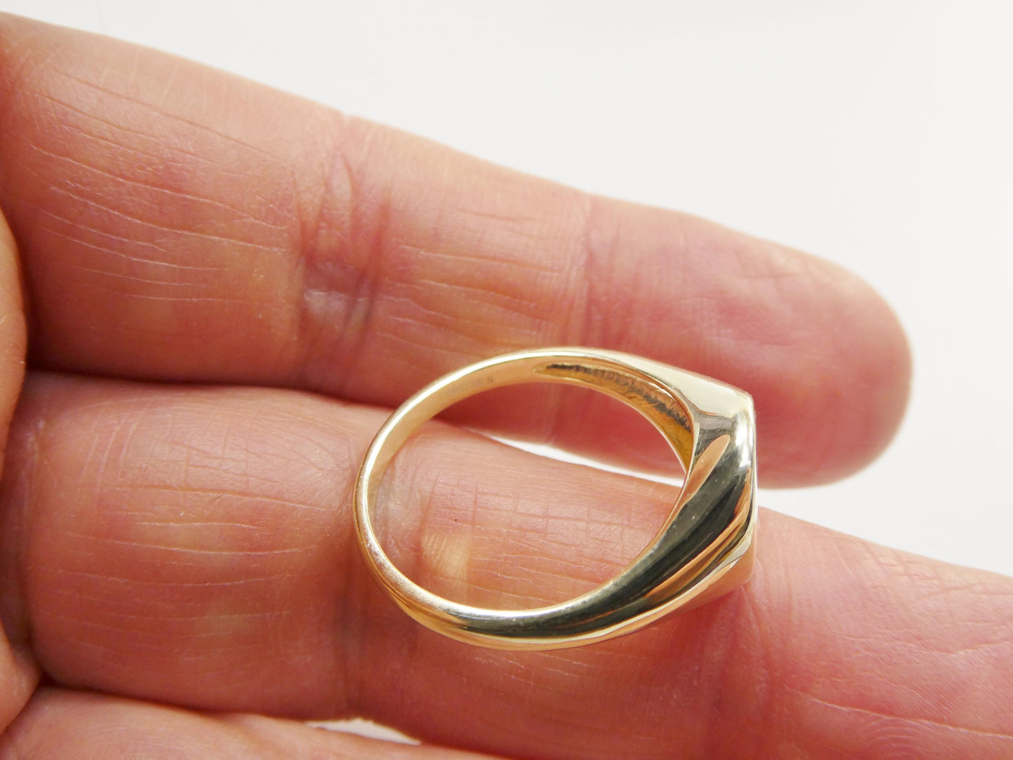 real 925 sterling silver over 14 yellow gold ring