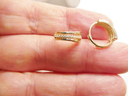 Real 10k Solid Yellow Gold Designer Earrings
