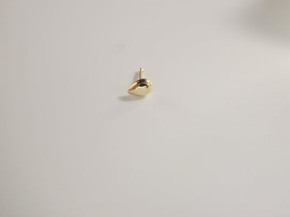 14k Real Solid Yellow Gold Teardrop Stud Nose Ring