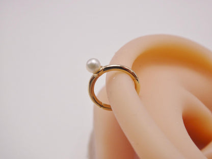 14k Real Solid Yellow Gold Seamless Clicker Cartilage Helix Hoop