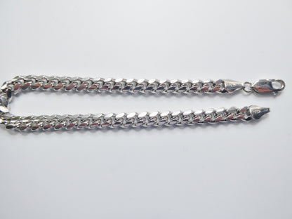 Real 925 Sterling Silver 6mm Solid Link Bracelet