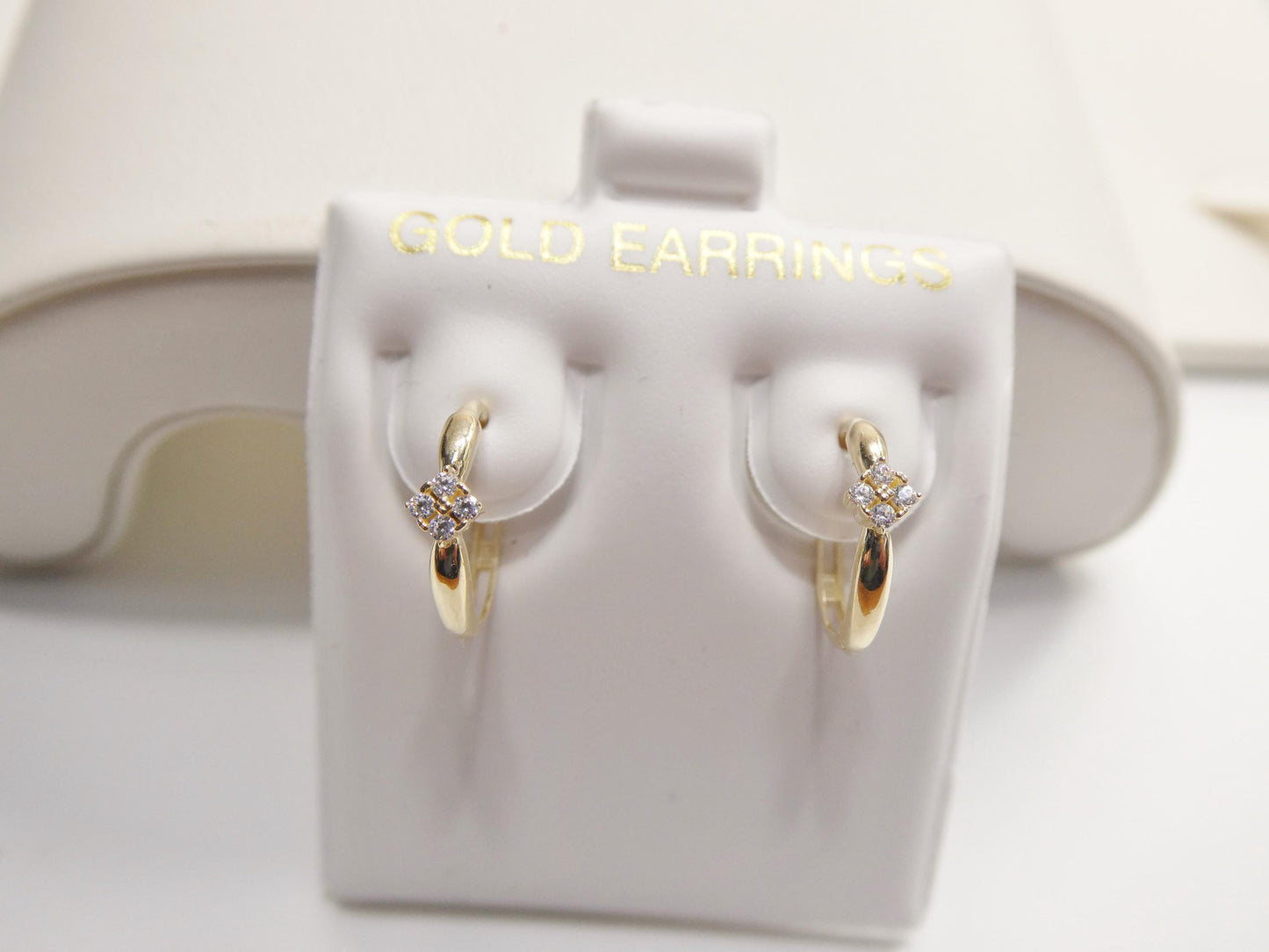 real 10k solid yellow gold designer earrings
