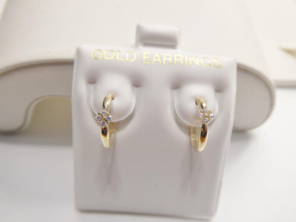 Real 10k Solid Yellow Gold Designer Earrings