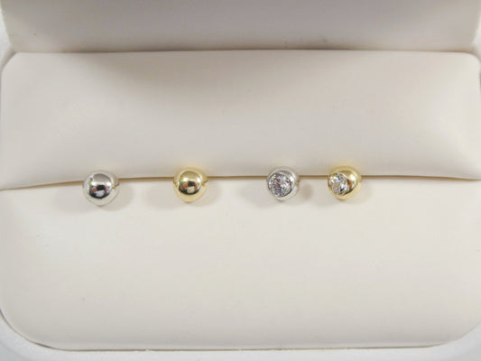 real 14k solid yellow gold top screw replacement belly ring