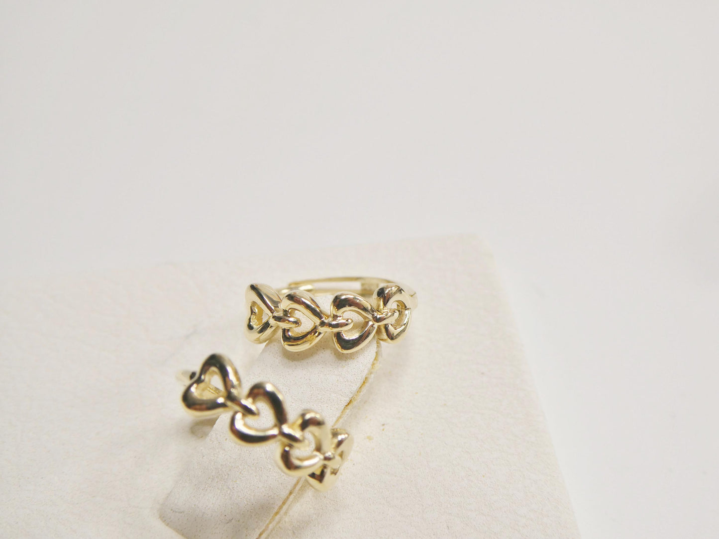 real 10k solid yellow gold designer earrings