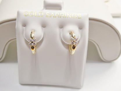 Real 10k Solid Yellow Gold Designer Earrings