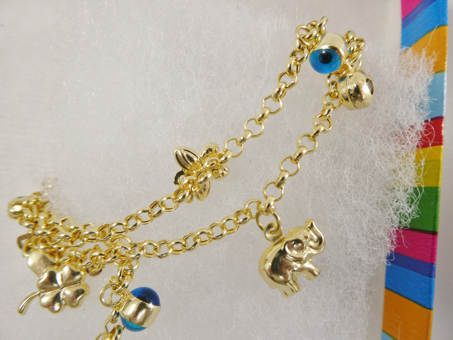real 14k solid yellow gold 9 inch anklet bracelet