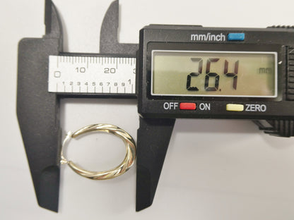 10k Real Solid Yellow Gold Classic Design Hoop Earrings