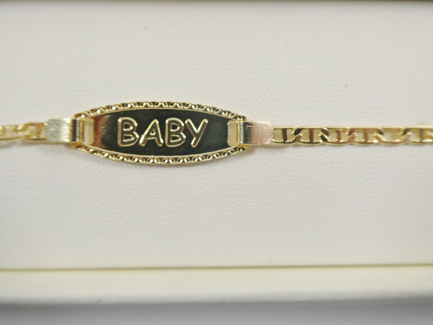 6 inch 18k gold filled baby bracelet mariner style