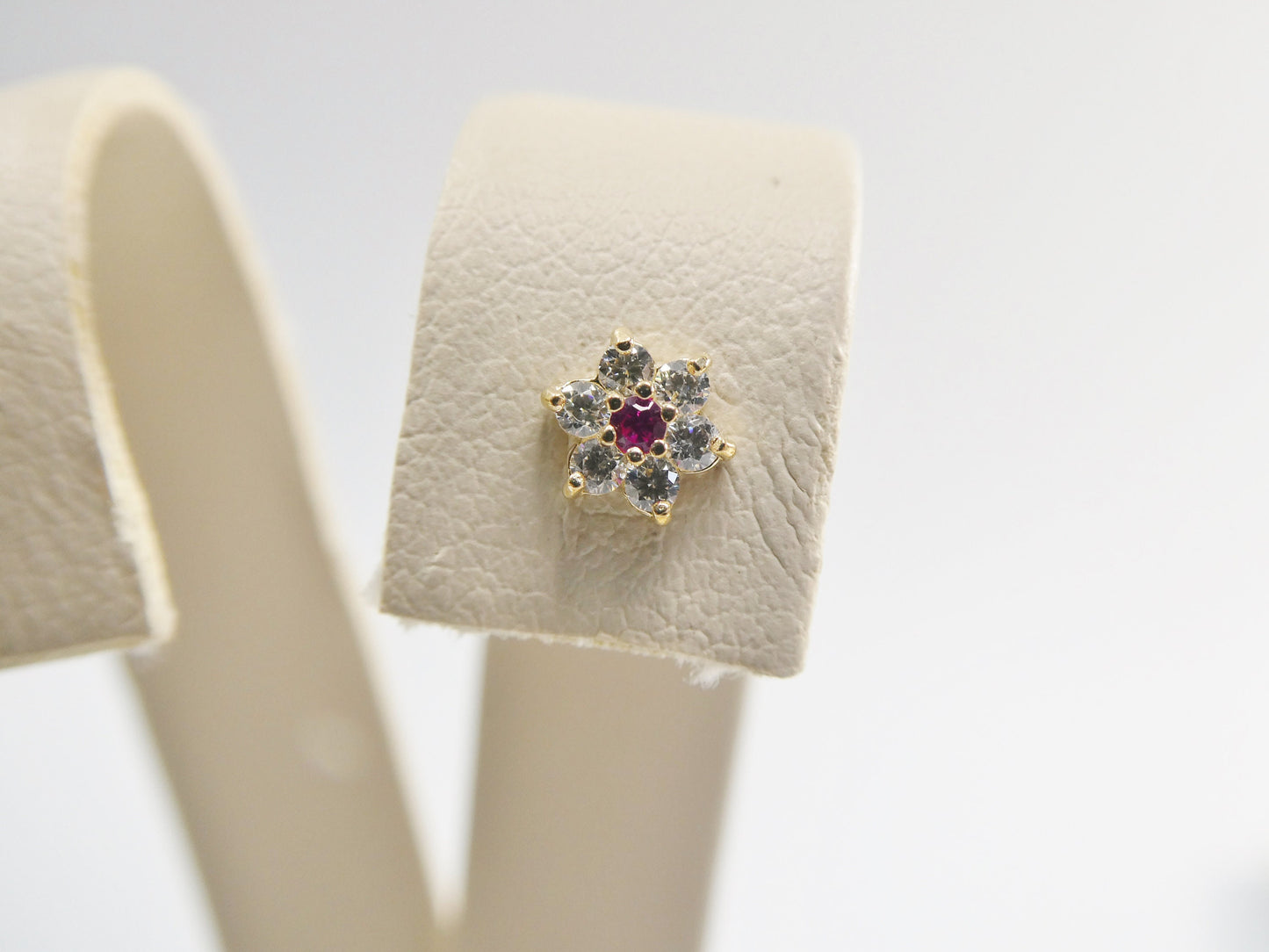 14k real solid yellow gold flower nose rings