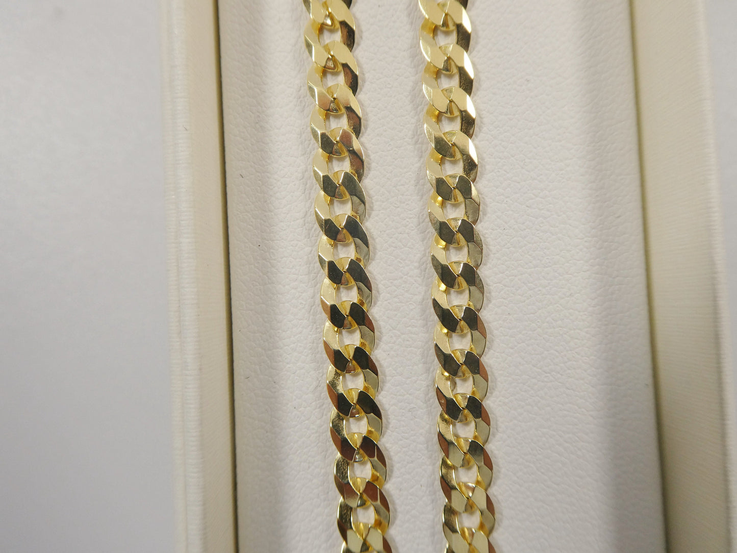 real 925 sterling silver solid curb chain 14k yellow gold finish