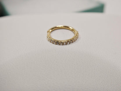 14k Real Solid Yellow Gold Hoop Earring Cartilage Daith Ring Piercing