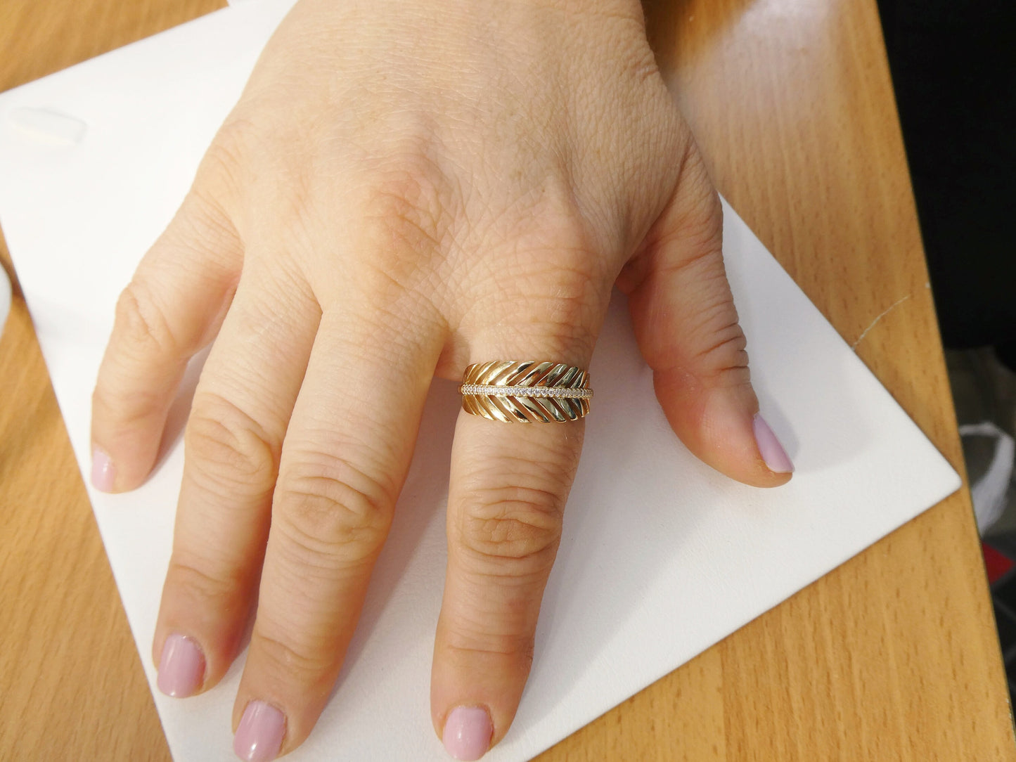 real 925 sterling silver over 14 yellow gold ladies ring