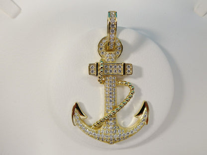 Real Solid 925 Sterling Silver Large Anchor Pendent