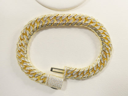 Real 925 Sterling Silver 8 Inch Monaco Bracelet