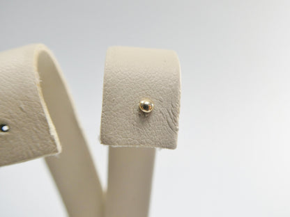 14k Real Solid Yellow Gold Twist Plain Flat Ball Nose Ring