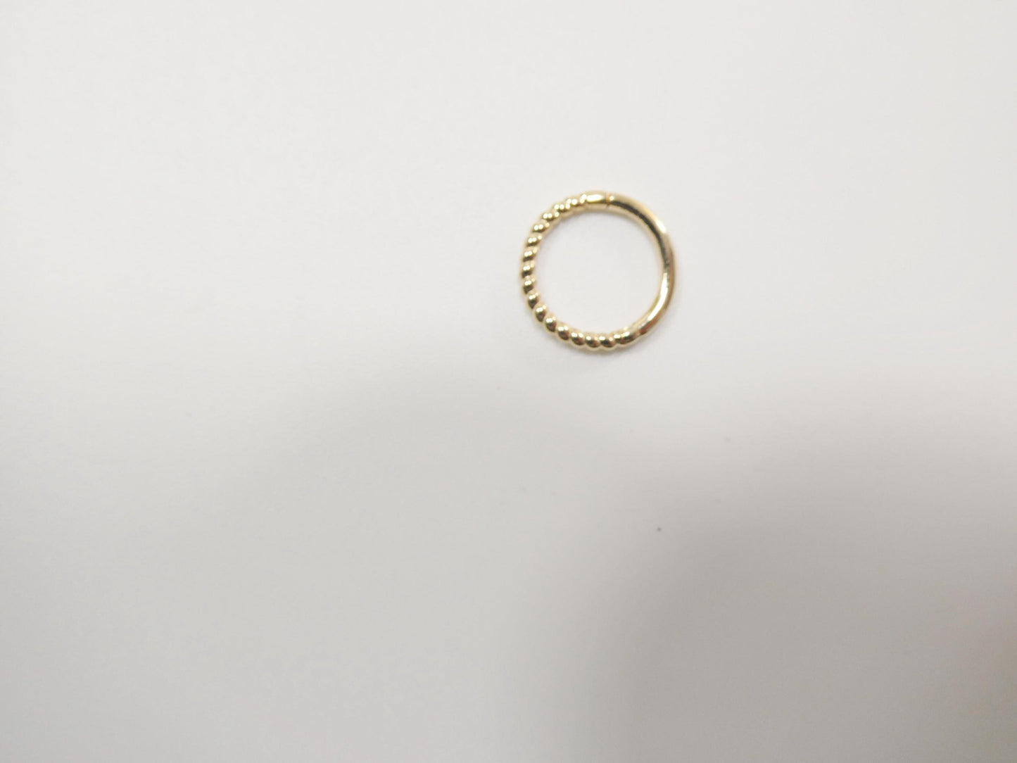 14k real solid yellow gold hoop earring cartilage daith ring piercing