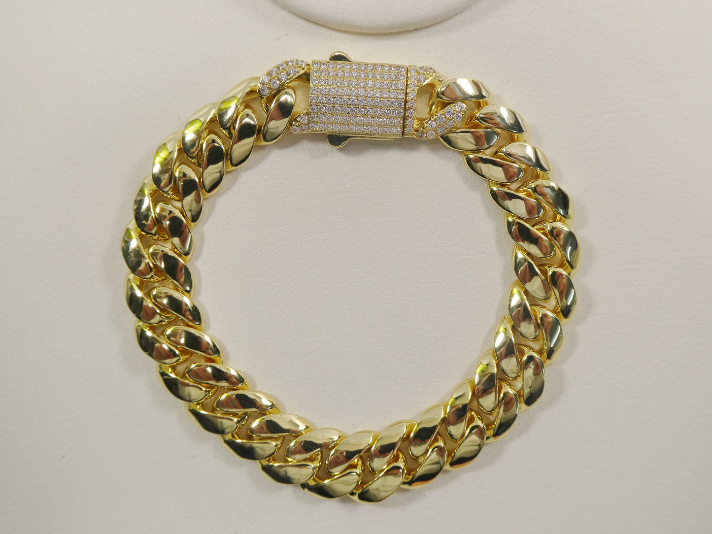 8 inch 18k gold filled Monaco 12MM bracelet