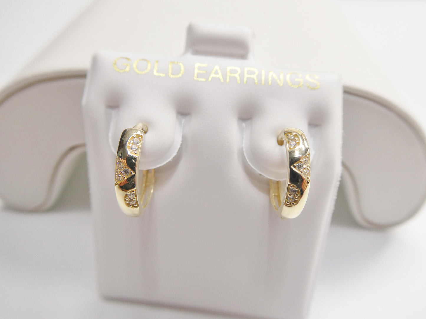 real 10k solid yellow gold designer earrings