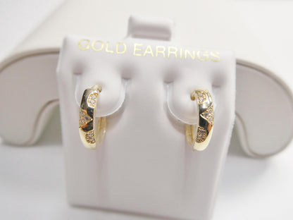 Real 10k Solid Yellow Gold Designer Earrings