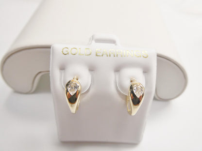 Real 10k Solid Yellow Gold Designer Earrings