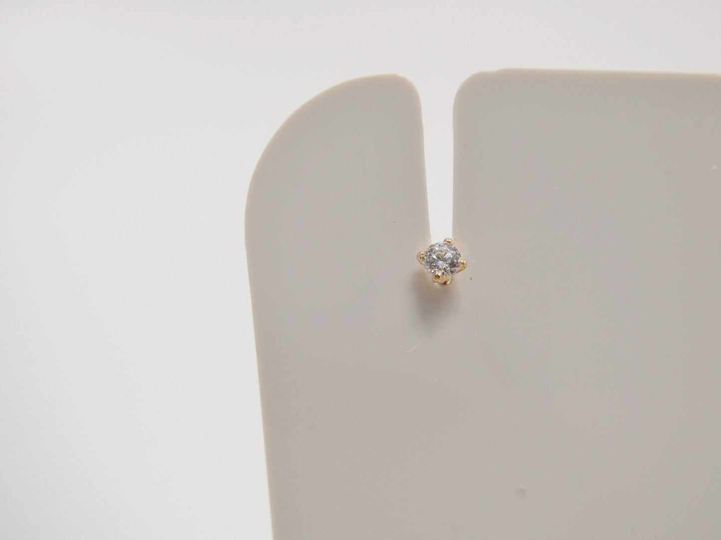 14k real solid yellow gold 2MM stud nose ring