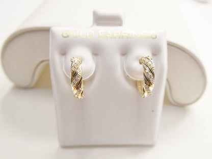 Real 10k Solid Yellow Gold Designer Earrings