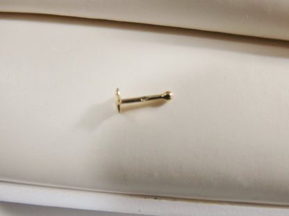 14k Real Solid Yellow Gold Star Nose Ring