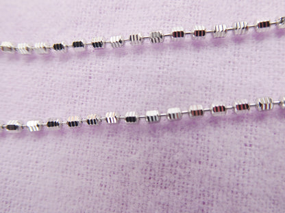 Real 925 Sterling Silver 10 Inch Bead Anklet 14k White Gold Finish