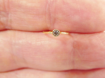 14k Real Solid Yellow Gold CZ Hoop Earring Cartilage Daith Ring Piercing