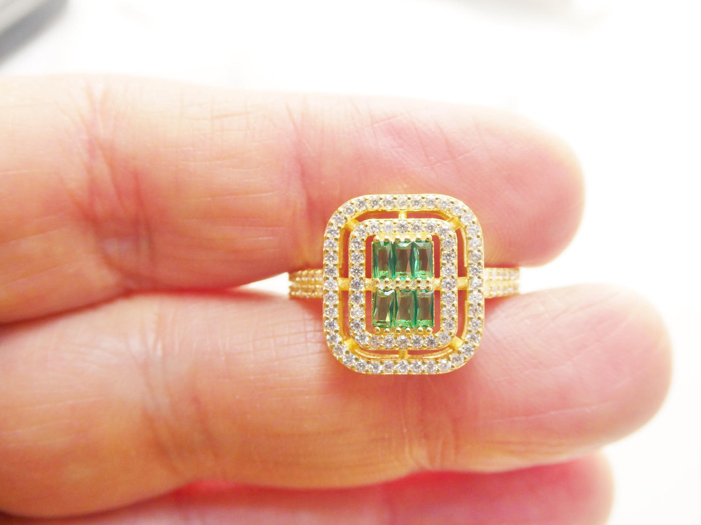 real 925 sterling silver over 14 yellow gold ring