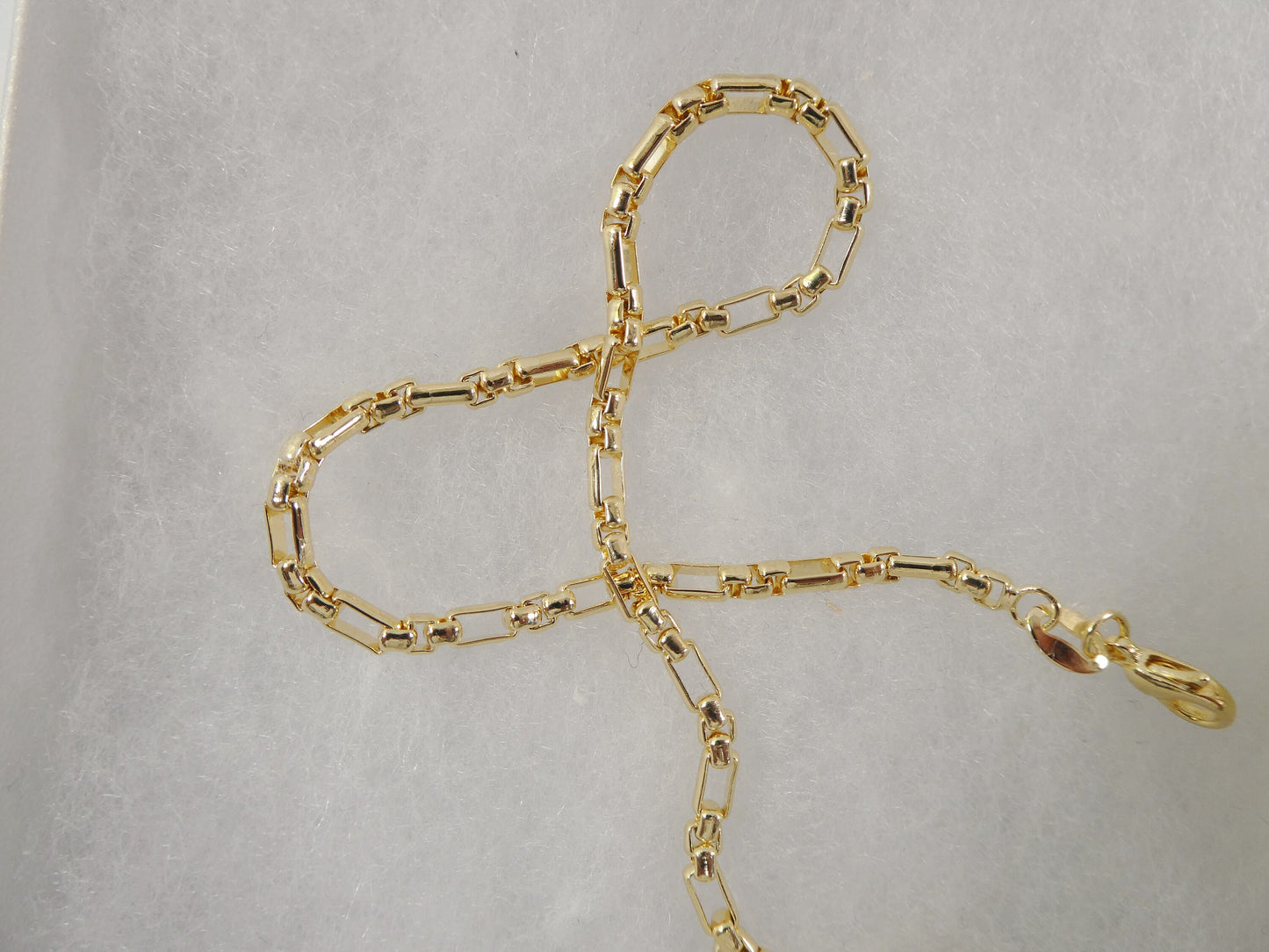 10 inch 18k gold filled ladies plain cable anklet bracelet